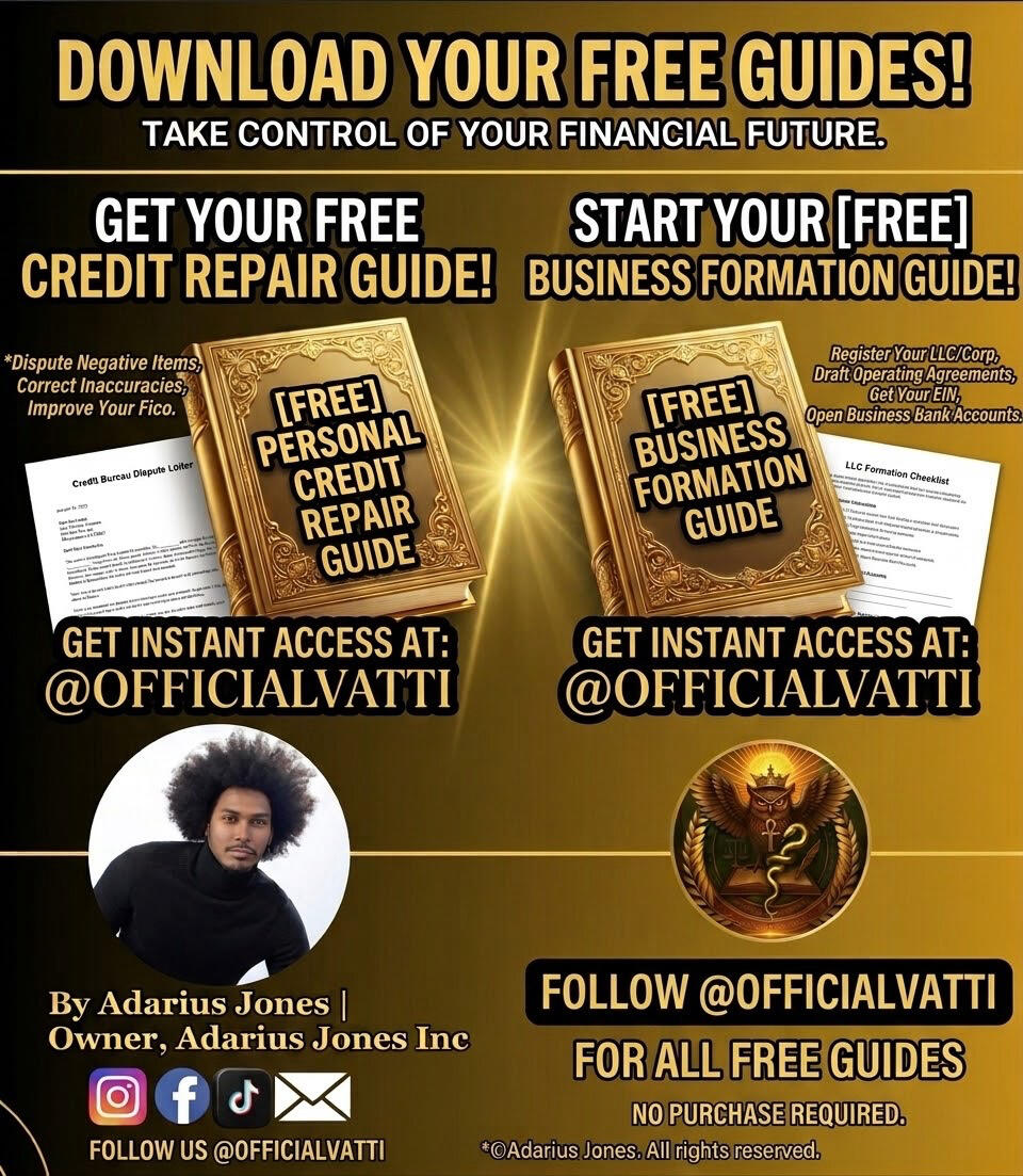 Credit repair & business formation guides